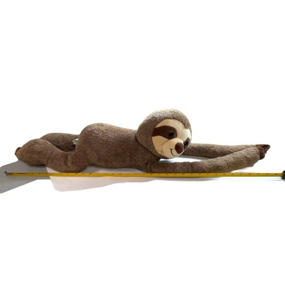 Vintage Hugfun Plush Sloth Stuffed Animal Toy Brown Tan Soft & Cuddly Large 24" - Picture 9 of 10